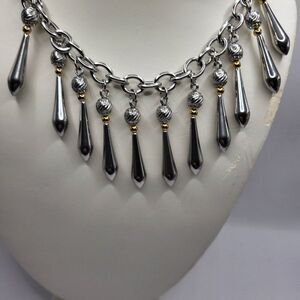 Beautiful dangle necklace 2 tone Emma Skyle stainless steel